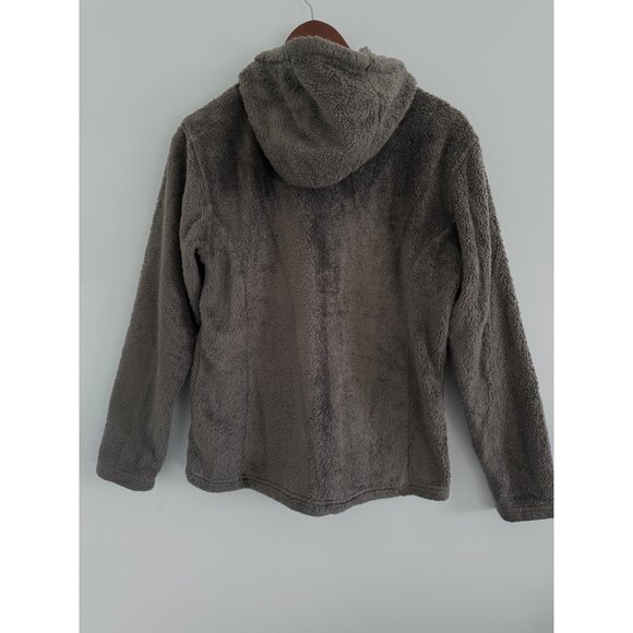 Marmot Women’s Large Hooded Full Zip Fleece Jacket Taupe Plush Teddy Soft Cozy - Picture 2 of 12